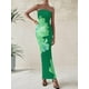 thumbnail image 4 of Vestido largo PRETTYGARDEN para mujer, sin tirantes, floral, verde, XL, 4 of 6