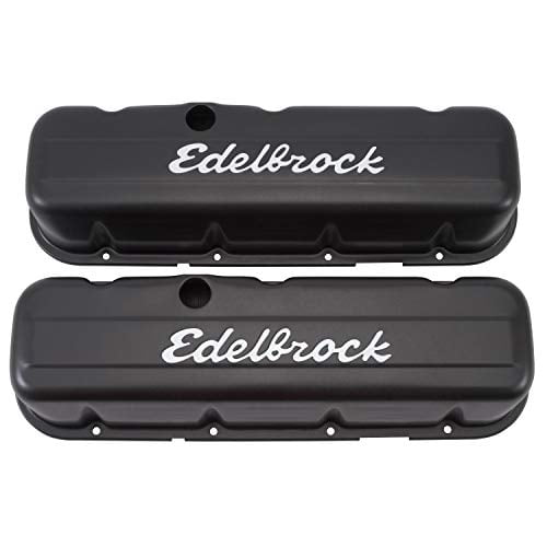 Edelbrock 4683 Signature Series Valve Cover; Tall Profile; Black;