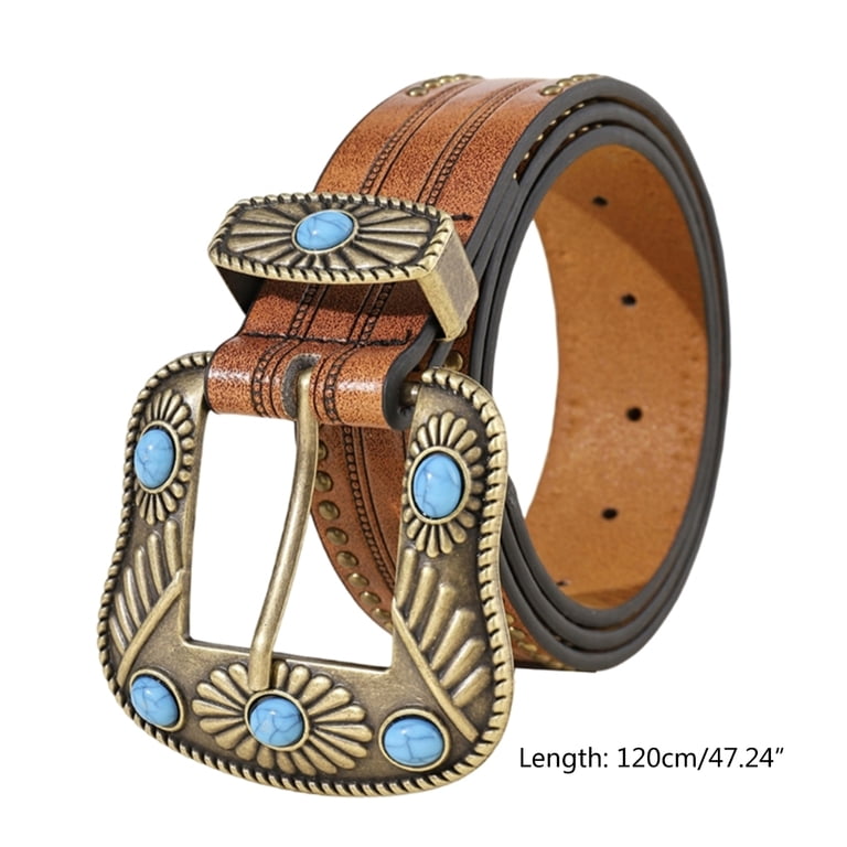 Western Turquoise Belt Buckle Belt Vintage Western Belt  display picture 3
