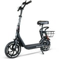 thumbnail image 5 of Electric Scooter with Seat and Basket for adults and teens – 12" tires, 18 mile range, 450W motor – Madd Gear Pendolare, 5 of 12