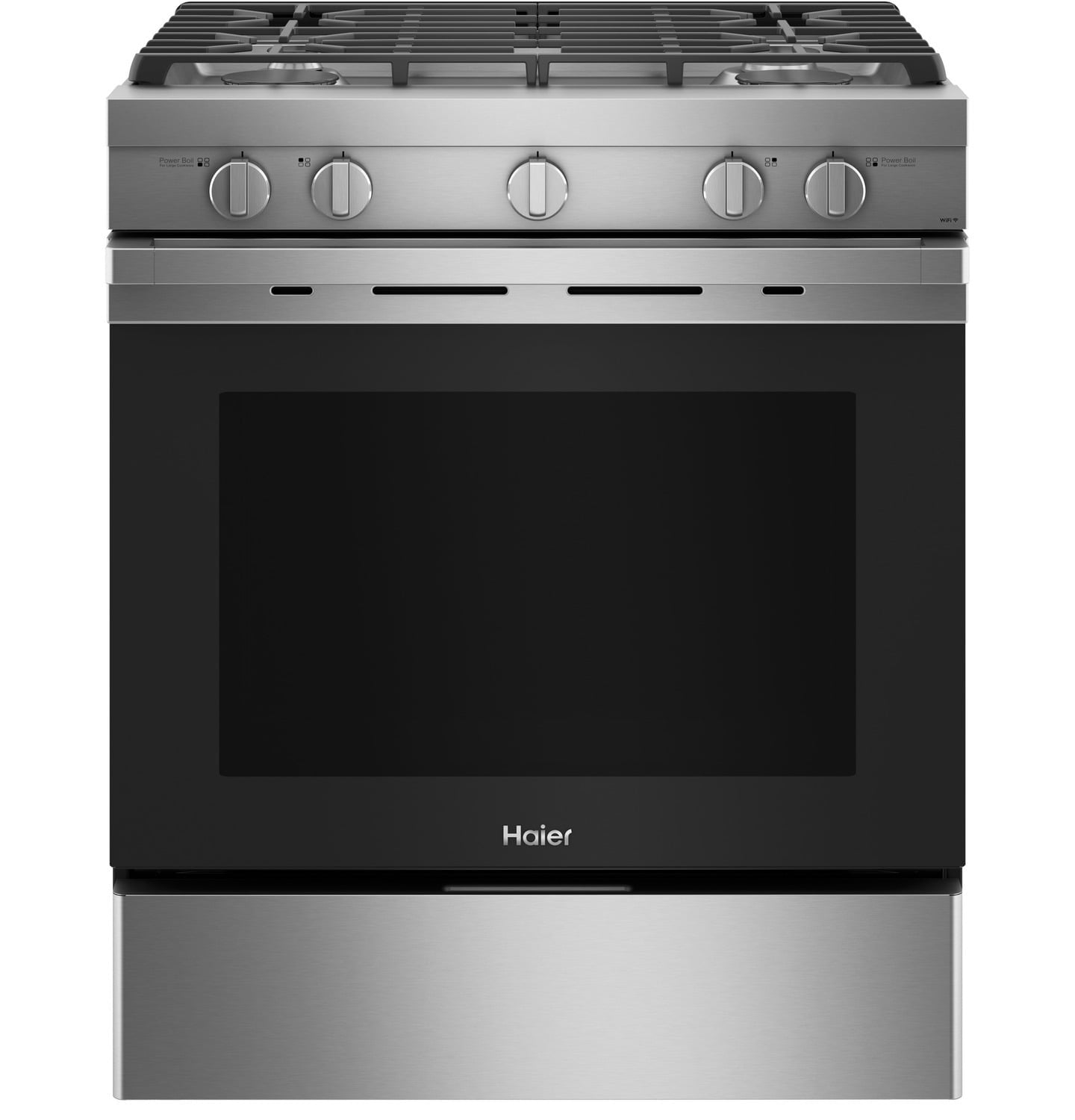 HAIER QGSS740RNSS 30" Smart SlideIn Gas Range with Convection