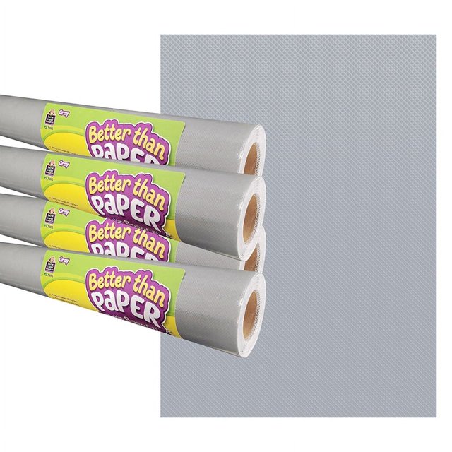 TEACHER CREATED RESOURCES GRAY BETTER PAPER BULLETN RL 4/PK 32443