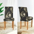 thumbnail image 5 of BZSMCE Chairs Slipcovers Dining Chair Covers Skeletons Wearing Gold Creative Pattern, 5 of 7