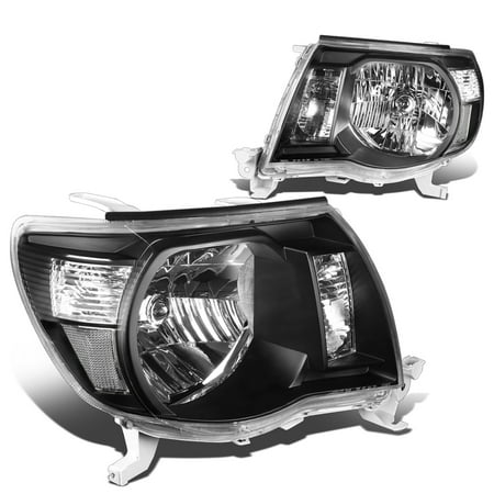 - For 05-11 Toyota Tacoma Headlight Black Housing Clear Corner Headlamp 06 07 08 09 10 Left+Right