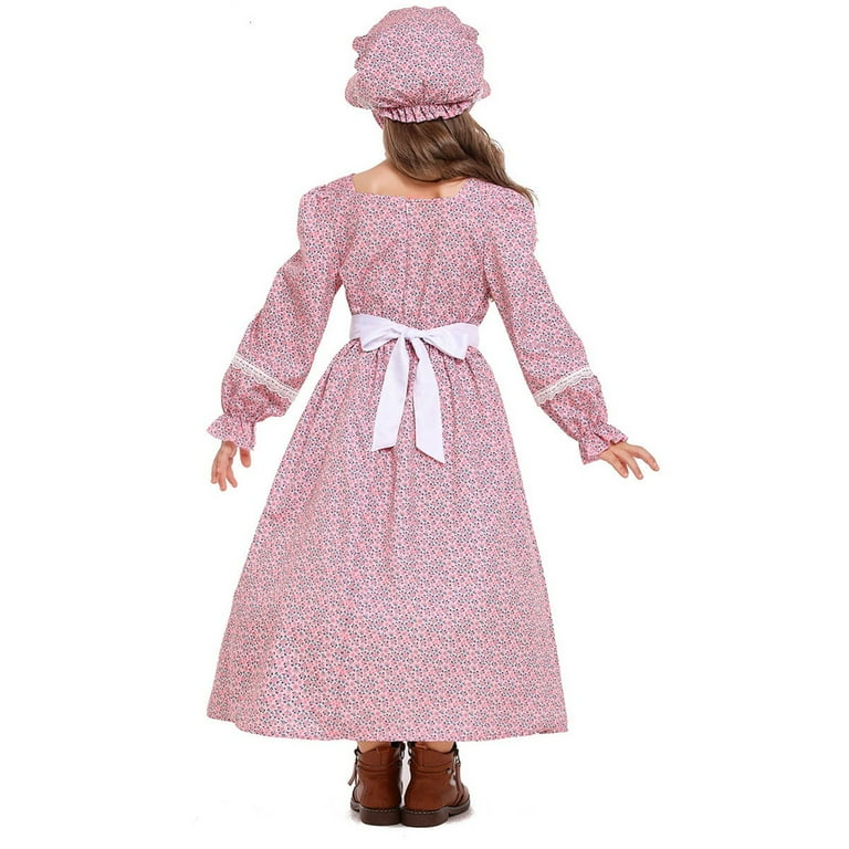 open lace back dress Carnation Pink Prairie Dress XS