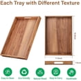 thumbnail image 2 of Wood Serving Tray with Handles, 16.9 Inch Coffee Table Tray for Daily Use, Farmhouse Wooden Serving Tray for Breakfast, Lunch, Dinner, Home Kitchen Dining Tabletop Decor, Ottoman Decorative Tray, 2 of 9