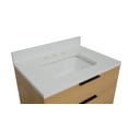 thumbnail image 3 of Oslo 30" Floating Wall Mounted Bathroom Vanity with Blonde Veneer Cabinet and Matte White Top, 3 of 6