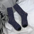 thumbnail image 5 of Fuzoiu Copper-Gold Gloss Outline Navy Dark Blue Print Athletic Crew Socks for Men & Women,Casual Crew Socks,Above Ankle Crew Socks for Business, Casual, 5 of 6