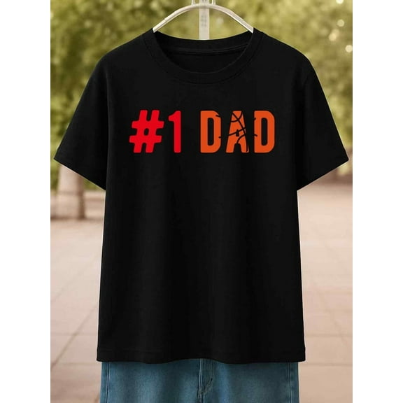100% cotton Number One Dad mens black Casual Unisex Shirt Crewneck tshirts Original Unisex Shirt Printed tshirts Funny Unisex Shirt Short Sleeve tshirts Casual Unisex Shirt Graphic tshirts