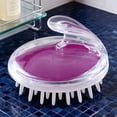 thumbnail image 5 of M Buder Soft Tooth Hair Scalp Massager Shampoo Brush, Transparent Shower Scrubber, Ergonomic Handheld Head Scalp Massage Tool for Men and Women, Enhances Circulation and Removes Dandruff (Purple), 5 of 9