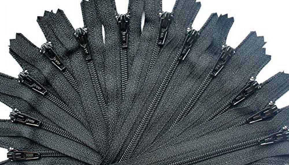 100 YKK Black #3 Skirt and Dress Zipper (60" Inches)