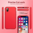 thumbnail image 5 of Designed for iPhone Xs Max Silicone Case, Protection Shockproof Dustproof Anti-Scratch Phone Case Cover for iPhone Xs Max, Liquid Silicone Phone Case (Red), 5 of 6