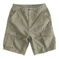 thumbnail image 6 of Men's Cargo Shorts Relaxed Fit Button Quick Dry Stretch Lightweight Wear Hiking Shorts with Multi Pocket,Light Green S, 6 of 6