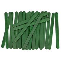 CraftySticks- 50 Pack 4.5 Inch Green Painted Popsicle Sticks, Wood Craft Sticks for Crafts, Learning and STEM Basics