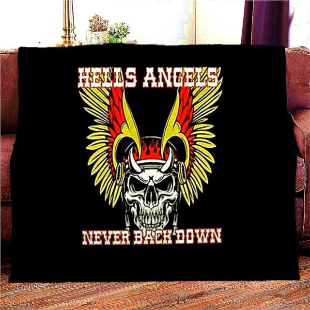 Manta de Hells Angels Sons of Anarchy Hell Riders, Decke,deka, couverture,viltti,koc, 담, deken,cobertor,frazada, täppe, teppe