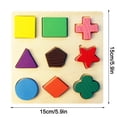 thumbnail image 3 of PVCS Wooden Educational Puzzle Toy Matching Board For Children Geometry Design Gift for Kids, 3 of 5