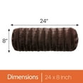 thumbnail image 5 of Cheer Collection Faux Fur Bolster Pillow, Chocolate, 5 of 5