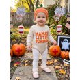 thumbnail image 4 of Cjfdfy Newborn Baby Boys Girls Halloween Romper Mama's Little Pumpkin Embroidery Long Sleeve Waffle Knit Bodysuit And Hat Infant Cute My First Halloween Fall Winter Outfit 0-18M, 4 of 9