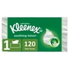 Kleenex Soothing Lotion Facial Tissues, 120 Tissues per Flat Box, 1 Box