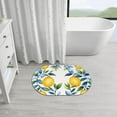 thumbnail image 3 of Ethnic Lemon Bath Mat Floral Leaves Diatomaceous Earth Bathroom Rugs Absorbent Stone Bath Mat Fast Drying Shower Rug Non Slip Doormat 15.7" x 23.6", 3 of 6