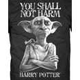 thumbnail image 2 of Harry Potter Dobby Shall Not Harm Mens Black T-shirt, 2 of 5