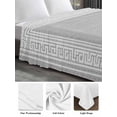 thumbnail image 6 of Grey Retro Greek Key Twim Size Flat Sheet, Wrinkleproof & Fadeproof Cooling Flat Bed Sheet Only, Geometric Greece Ancient Rustic Breathable Soft Bedding Top Sheets 66 x 96 Inches, 6 of 8