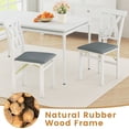 thumbnail image 4 of Costway Folding Kitchen Chairs Set of 2 with Rubber Wood Frame Padded Seat PVC Leather, 4 of 10