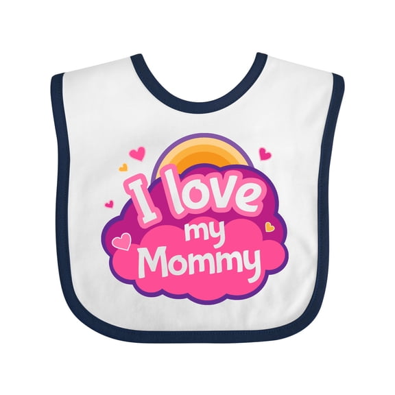 Inktastic I Love My Mommy Girls Girls Baby Bib