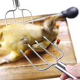 thumbnail image 3 of 2pcs Stainless Steel Meat Lifting Forks, Silver, 3 of 5
