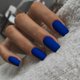 thumbnail image 1 of Uñas postizas azul rey, uñas postizas cuadradas medianas, uñas acrílicas cortas, uñas postizas de gel, uñas postizas gruesas de color sólido para mujer, 24 unidades, 1 of 1