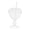 B, variant on KGJQ Creative Heart-shaped Goblet with Straw, Personalized Glass Wine Juice Cup, Love Heart Stemware for Champagne Martini, Wedding Gift
