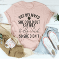 thumbnail image 3 of She Believed She Could Tee Heather Prism Peach S Peachy Sunday T-Shirt, 3 of 5