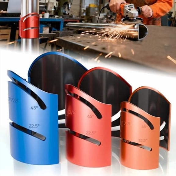 Pipes Saddle Template,Metal Pipe Cutting Guide Kit,Pipe Coping/Notching Tool,3-Piece Set Sizes: 1-7/8“, 2-3/8”, 2-7/8" Pipe Cutting Guide 22.5°, 45°, 90° and Saddle Cuts$$