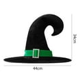 thumbnail image 2 of Hjtefg Halloween Witch Hat - Velvet Pointed Headdress for Kids & Adults, Party Hat for Witch or Fairy Dress Up, Comfortable Kids' Headwear,Color: Green Size: One Size, 2 of 2