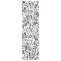 SAFAVIEH Hudson Shag Jada Abstract Runner Rug, Ivory/Dark Grey, 2'3" x 8'