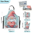 thumbnail image 3 of Gnome and Love Heart 5 Pcs Kitchen Set Heat Resistant Oven Mitts and Non-Slip Pot Holders with Adjustable Cooking Apron, 3 of 6