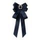 thumbnail image 4 of Broche de lazo con lazo preatado para mujer, collar, corbata de lazo con cuentas para fiesta Azul marino, 4 of 9