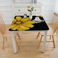 thumbnail image 3 of nygtbtfer  Summer Sunflower Bee Tablecloth  Rectangle Farmhouse Black Floral Table Cloth Seasonal Flower Table Cover for Kitchen Dining Table Picnic Decoration Supplies, 3 of 7