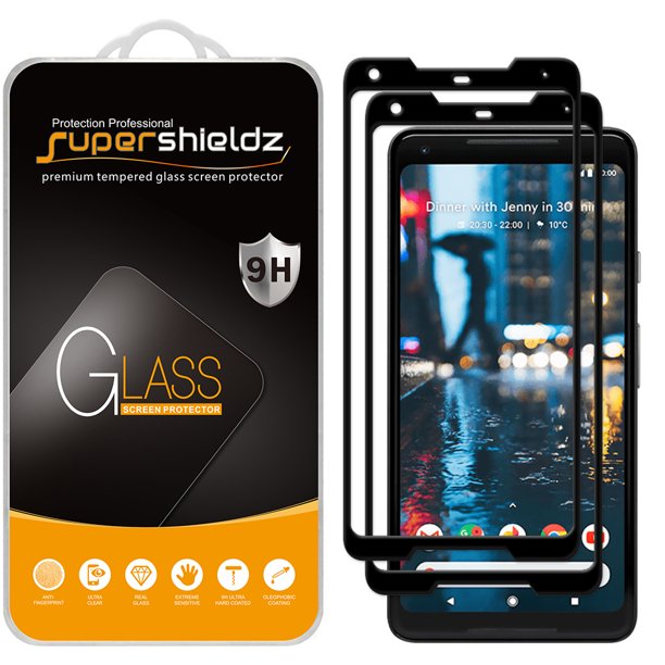 [2Pack] Supershieldz for Google Pixel 2 XL [Full Screen Coverage] [3D