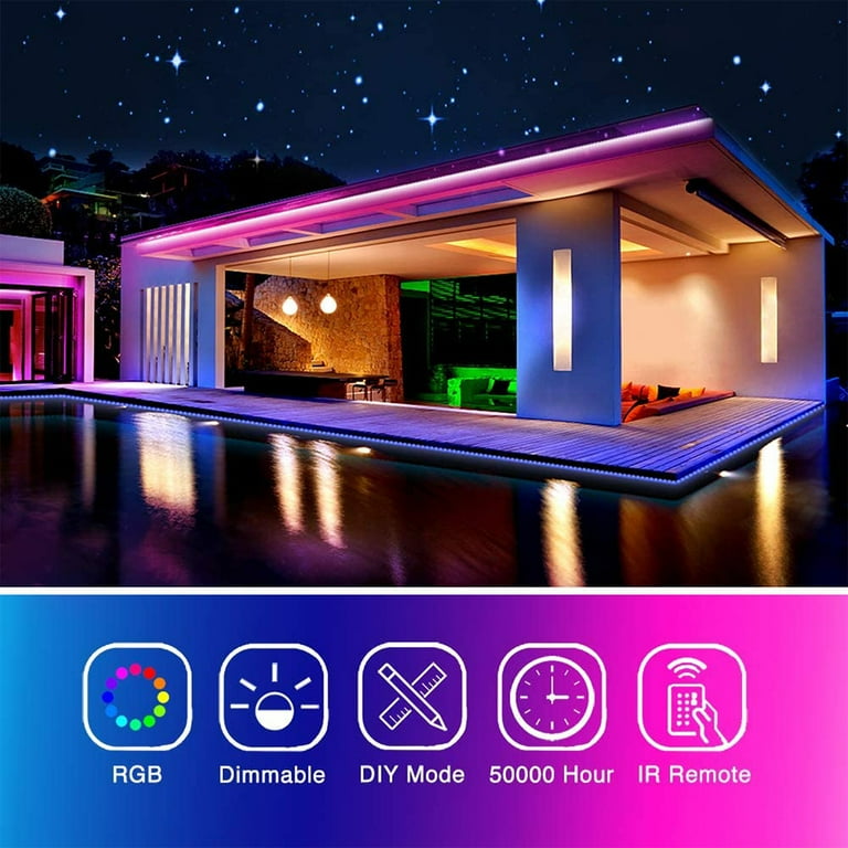 Govee LED Strip Lights, 32.8Ft RGB LED Light Strip with Remote Control, 20  Color