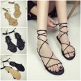 thumbnail image 2 of Flat Sandals Fashionable Cross Strap Beach Sandals for Women, 2 of 10