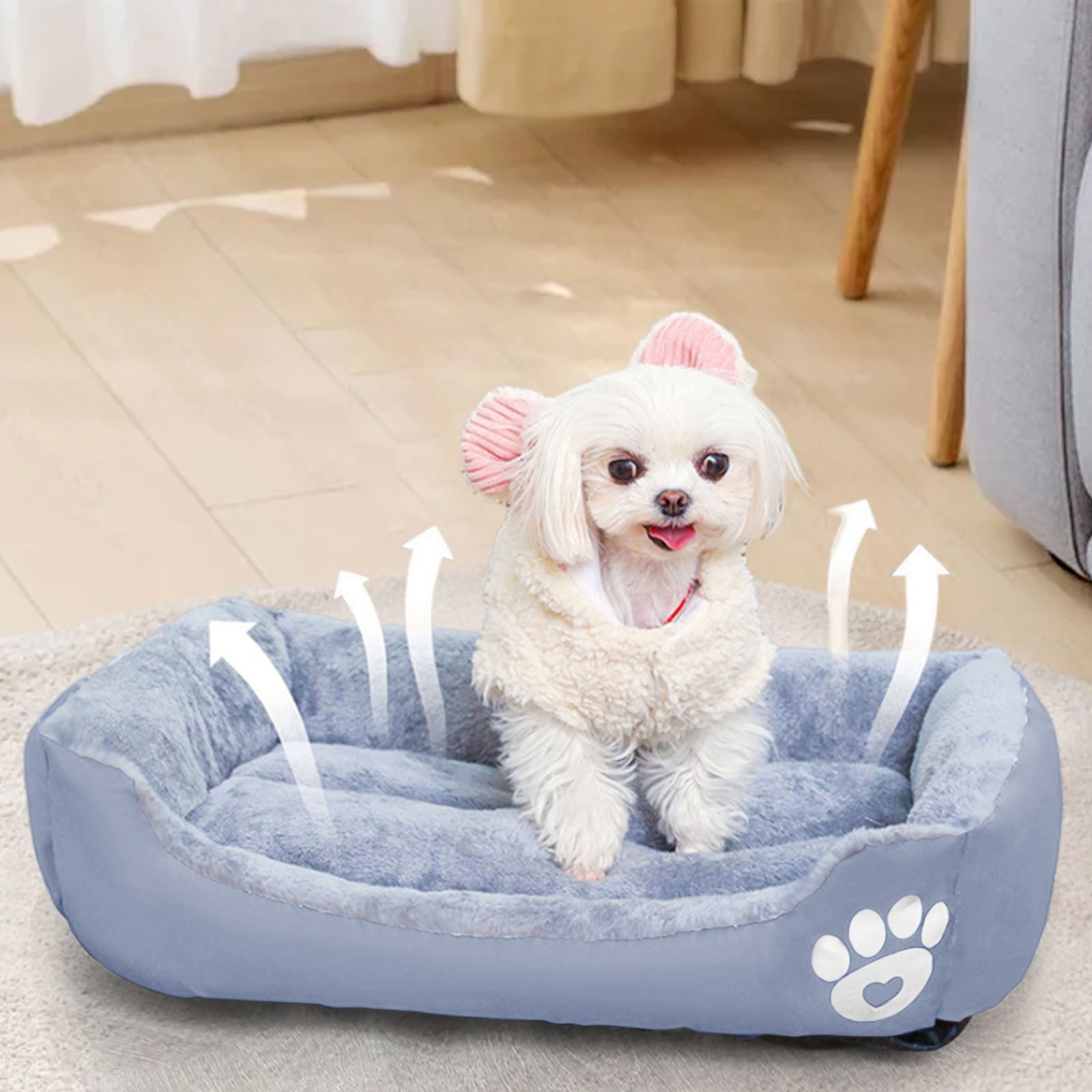 Diceymbol 2025 New Dog Beds for Medium Dogs Washable Dog Bed Comfortable and Breathable Pet Bed Rectangle Warming Dog Bed for Medium Dogs