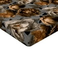 thumbnail image 4 of Ambesonne Peony Fitted Sheet, Vintage Floral Nostalgia Art, Twin XL Size, Dimgray Caramel Eggshell, 4 of 5