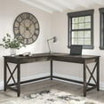 thumbnail image 2 of Bush Furniture Key West 60W L Shaped Desk in Dark Gray Hickory, 2 of 9