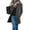 Grey, variant on Women's Winter Wool Blend Pea Coat Single Breasted Stand Collar Casual Trench Coat Overcoat