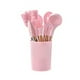 thumbnail image 4 of Juego de utensilios de cocina de silicona de 11 piezas con soporte, mango de madera, espátula de cocina, juego de cuchara para el hogar, 4 of 10