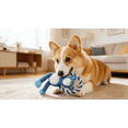 thumbnail image 4 of Blue Bear Plush Dog Toy with Rope Ring, Interactive Tug of War Chew Toy, Durable Teeth Cleaning Pet Toy for Small to Medium Dogs, 4 of 8