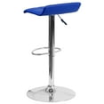 thumbnail image 4 of Flash Furniture Contemporary Blue Vinyl Adjustable Height Barstool with Quilted Wave Seat and Chrome Base, 4 of 6