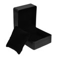 thumbnail image 2 of Milisten Watch Box Holder Organizer Premium PU Storage Box Jewelry Bracelet Storage Gift Case Single Grid (Pure Black), 2 of 6