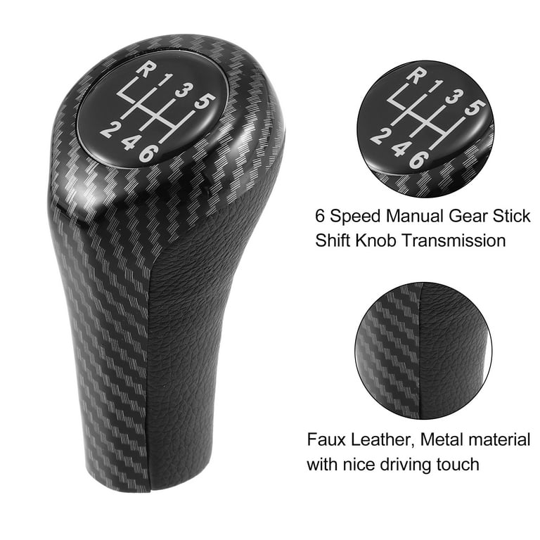 Unique Bargains 6 Speed Manual Gear Stick Shift Knob Carbon